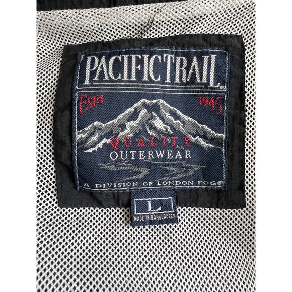 Vintage Pacific Trail Black Vented Bomber Jacket size L - Picture 3 of 6